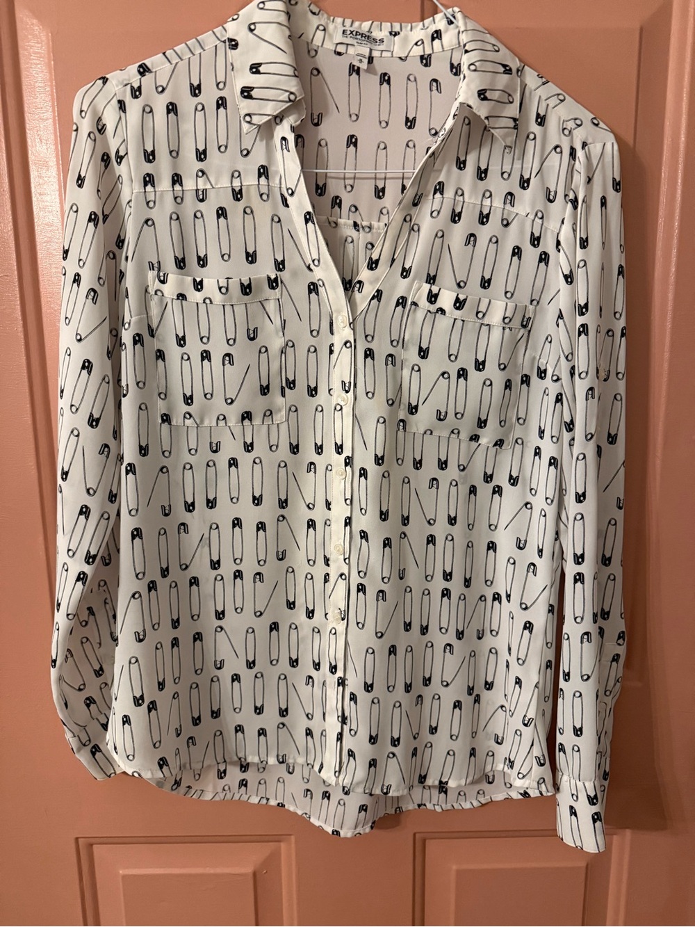Express Portofino Shirt 🧷 Safety Pin Print